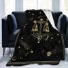 Zwölf Sternbilder Kuscheldecke Flanell Fleece Decke für Couch Bett Sofa Reisen Camping für Kinder Erwachsene Geschenk King Size