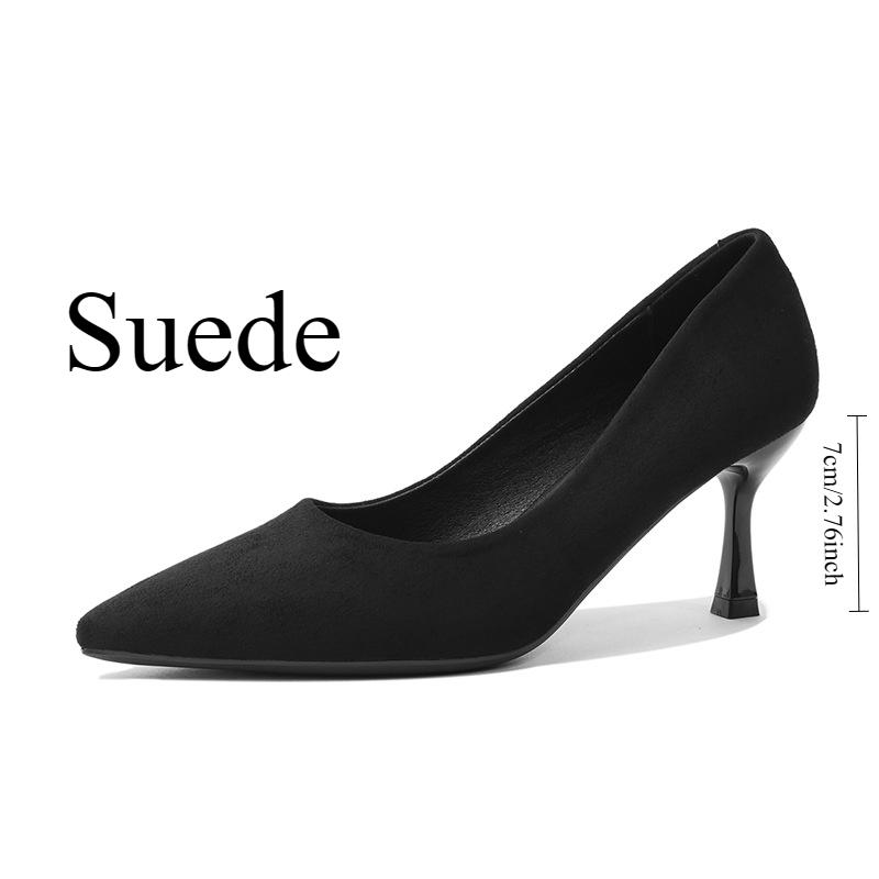 

Профессиональные Сексуальные Туфли на Высоком Каблуке Остроносые Модные Рабочие Туфли Темпераментные Женские Туфли Офисные Туфли 40