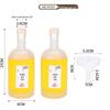 Frosted Glass Storage Bottles, 500ml, Set of 2