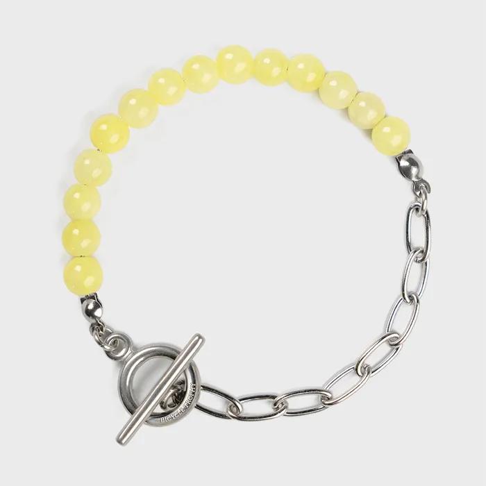 BT Gemstone Bracelet 13 (2 types / 6mm White Jade Lemon)