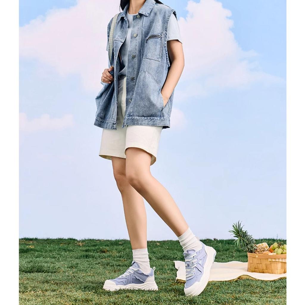 Anta Lifestyle Serie Schokoladenkuchen Rutschfest Verschleißfest Atmungsaktiv Niedrig geschnittene Skateschuhe Damen Sneaker Lila 122428060-3