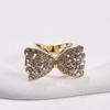 Rhinestone Bow Scarf Ring Sparkling Silk Scarf Ring Elegant X-shaped Scarf Holder Ring for Women Shawls Neckerchiefs Shirts
