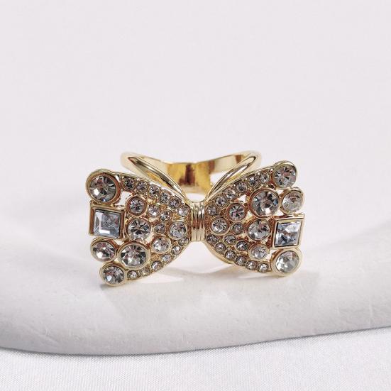 Rhinestone Bow Scarf Ring Sparkling Silk Scarf Ring Elegant X-shaped Scarf Holder Ring for Women Shawls Neckerchiefs Shirts