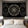 Vegvsir Symbol Amulet Celtic Rune Scandinavian Aesthetic Mythology Tapestry Wall Hanging for Bedroom Living Room Decor