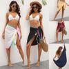 Women's Irregular Stitching Colorful Tassel Beach Dress with Sun Protection