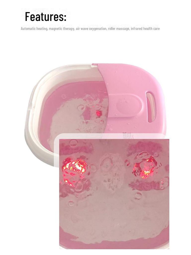 Automatic Heated Foot Bath with Magnetic Therapy, Air Wave Massage, and Infrared Relaxation