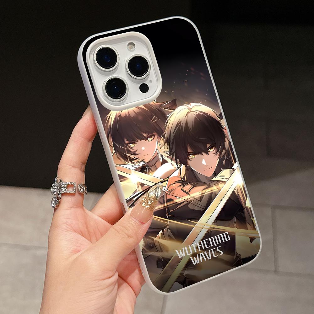 Wuthering Waves Rover Jelly Double layer White Mobile Phone Case for iPhone 17 16 15 14 13 12 11 Air Pro Max Plus Protective