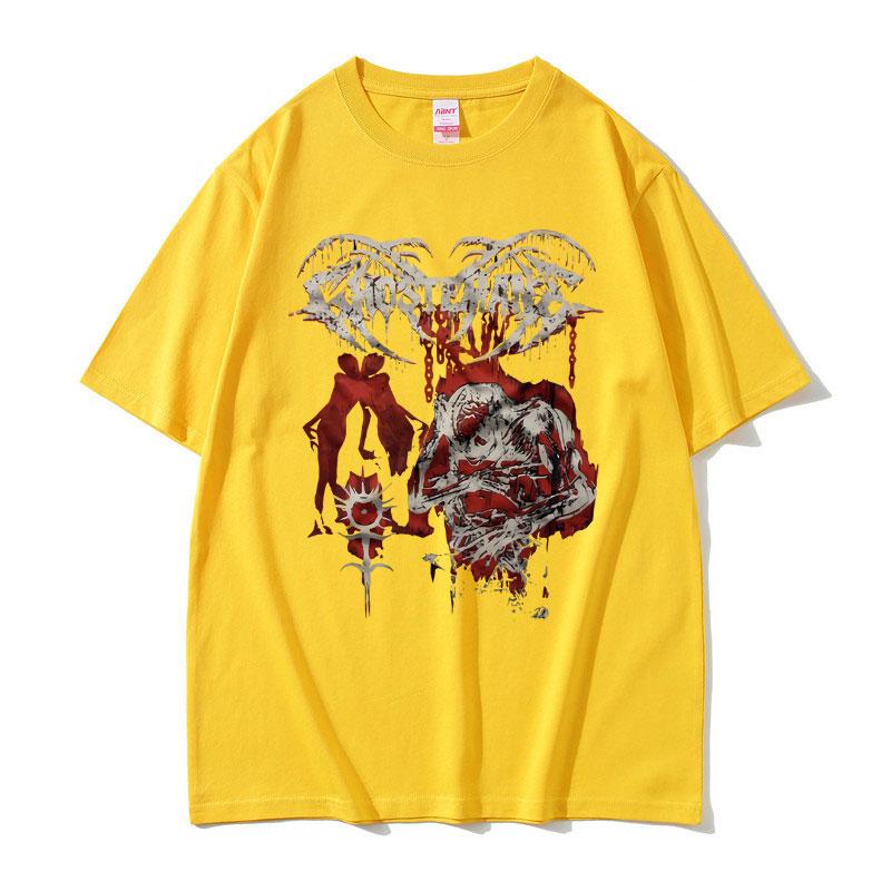 Ghostemane Print T-shirt Short Sleeve Men's Gothic Oversized T Shirt Male Streetwear Men Women Fashion Vintage Metal Rock Tshirt