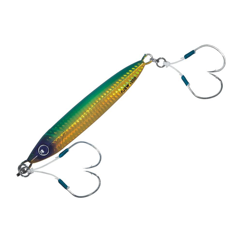 Major Craft Metal Fast Green Gold GREEN Jig, Jig, Slow, 300g, (Kemura), FJSW-300#11 GOLD(UV)