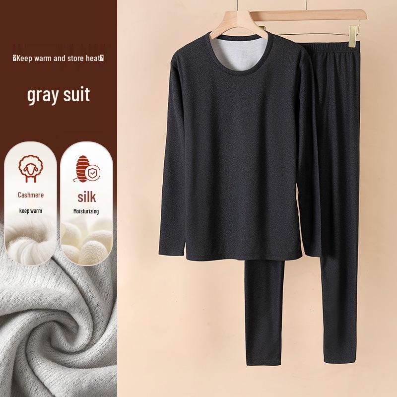 

Теплый фланелевый пижамный комплект на осень/зиму: Мужское и женское термобелье XXL