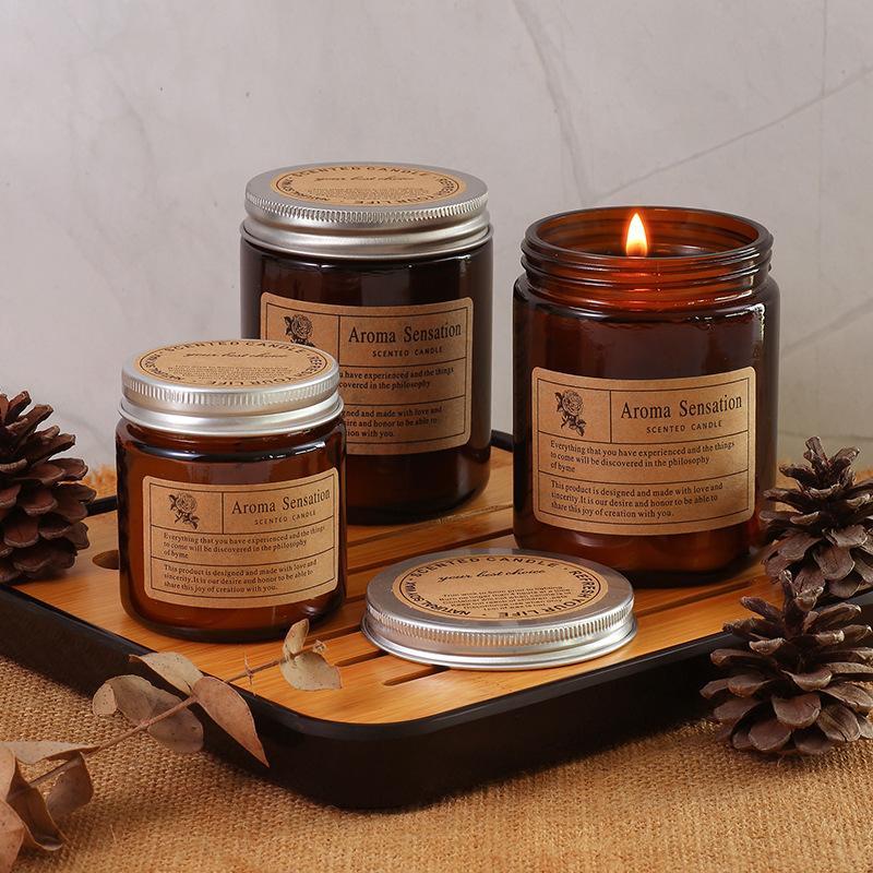 Aromatherapy Candles Handmade DIY Fragrance Plant Wax Ins Essential Oil Glass Souvenir