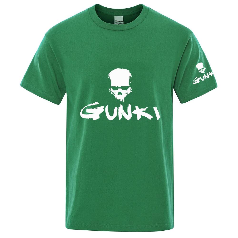 2026 Gunki Printing Unisexs New Solid Color Fashion Short Sleeve Top Breathable Thin Quick Drying Gym Summer Casual Tshirt