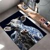 Blue Floral Pattern Cow Carpet Suitable As a Non-slip Mat for the Living Room or Bedroom Sofa