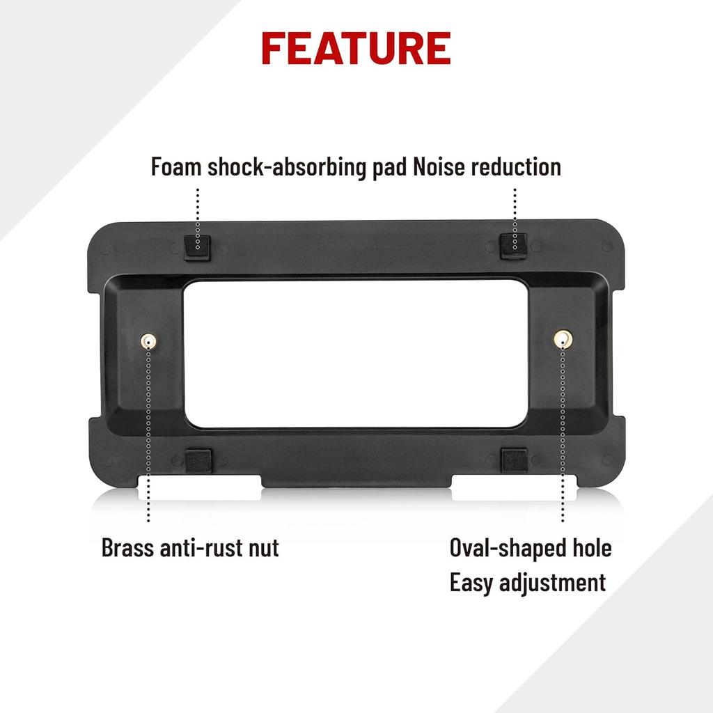 RED WOLF Rear License Plate Frame Bracket Holder Mount Fit For 2005- BMW 1/2/ 3/5 / 6/ X Series, 328I 323I 528I M3, 2002- Mini Cooper 51187160607 &