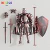 Medieval Knight Multi-Joint Movable DIY Action Figures Weapon Warrior Robot Sword Shield Assembly Toy Children's Holiday Gift