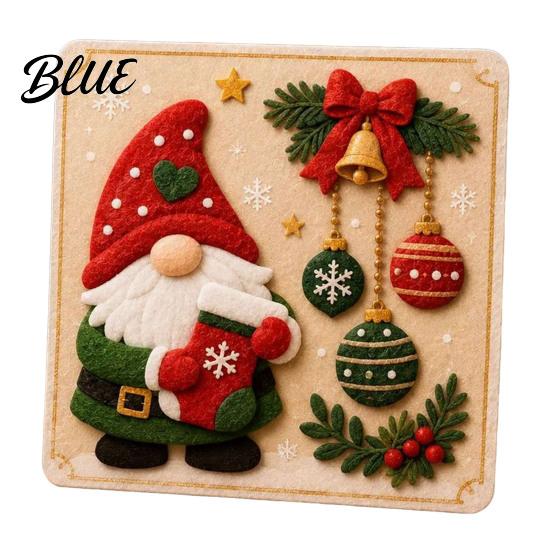 Handmade Christmas Gift Making Kits DIY Felt Craft Kit Gnome Santa Sticker Art No Sew for Beginners Fabric Reindeer Penguin Decoration Crafting