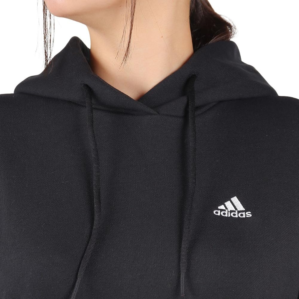adidas W ESS+ SL Sweat Hoodie, Black, Size S