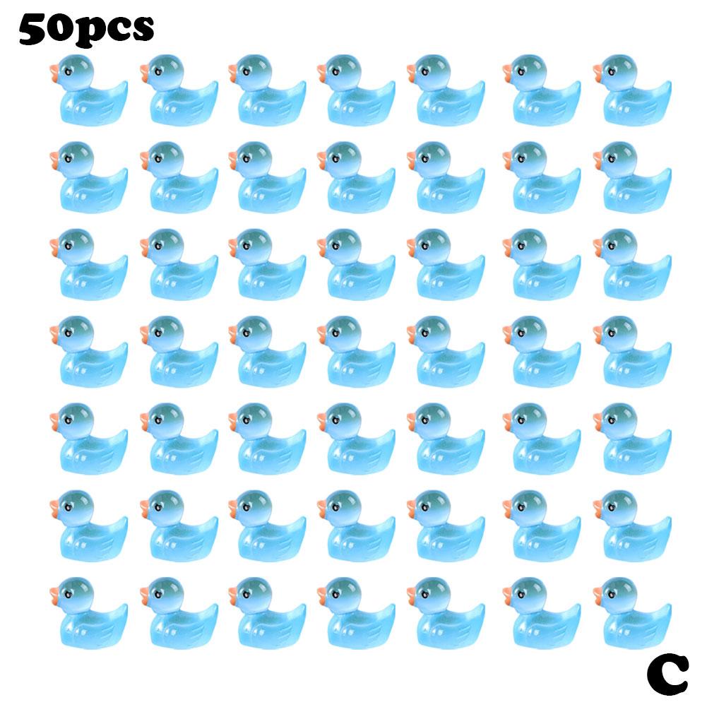 50/100 Pcs Mini Yellow Duck Ornament Miniature Figures Tiny Duck Resin Handicraft Micro Landscape Home Decoration