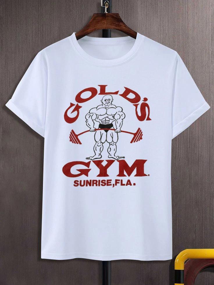 Vtg Golds Gym T-shirt Men Powerhouse 80s Muscle Tee USA Stretch World Rare 2XL