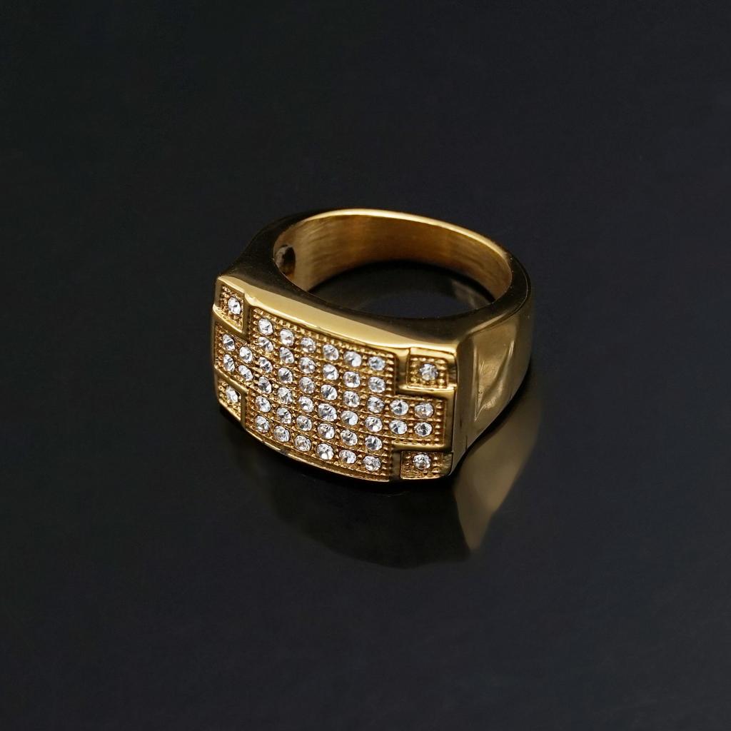 Plné kamínkové prsteny Iced Out kamínkový zásnubní svatební prsten pro muže ženy Rockový prst Hip Hop