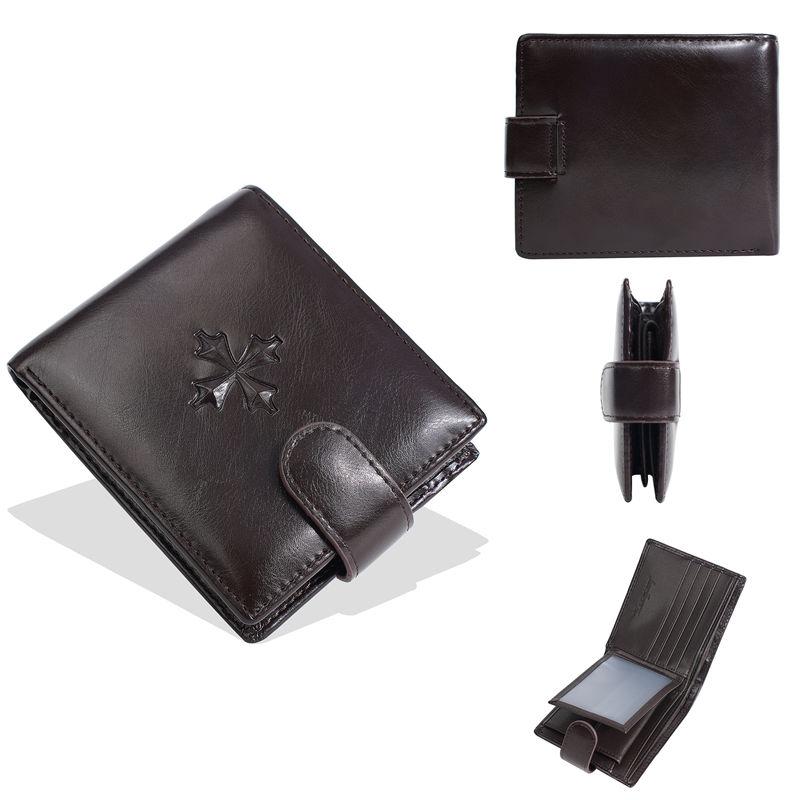 

Baellerry Винтажный дизайн, короткие кошельки для мужчин, визитница, модный кошелек на застежке 12*9.5*3cm кофейный