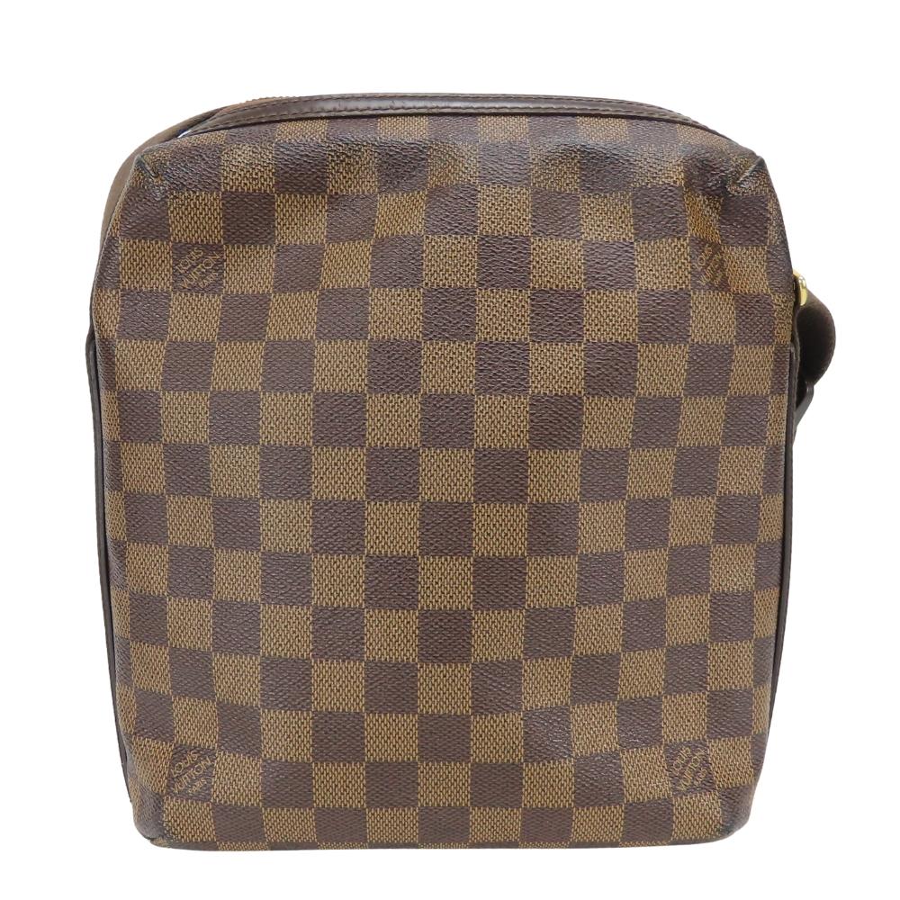 Used LOUIS VUITTON Shoulder Bag Trotter Bobul N41135 Damier/leather Ebene Brown Everyday use