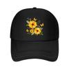 Golden Wildflower Butterfly Joy Gard Mesh Baseball Cap Hip Hop