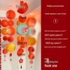 Red Xi Lantern Wedding Decoration Set with Bride Photo Props and Chandelier