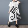 Short Sleeve Plus Size Cotton Vintage New In Dresses for Women Casual Loose Long Summer Shirt Dress