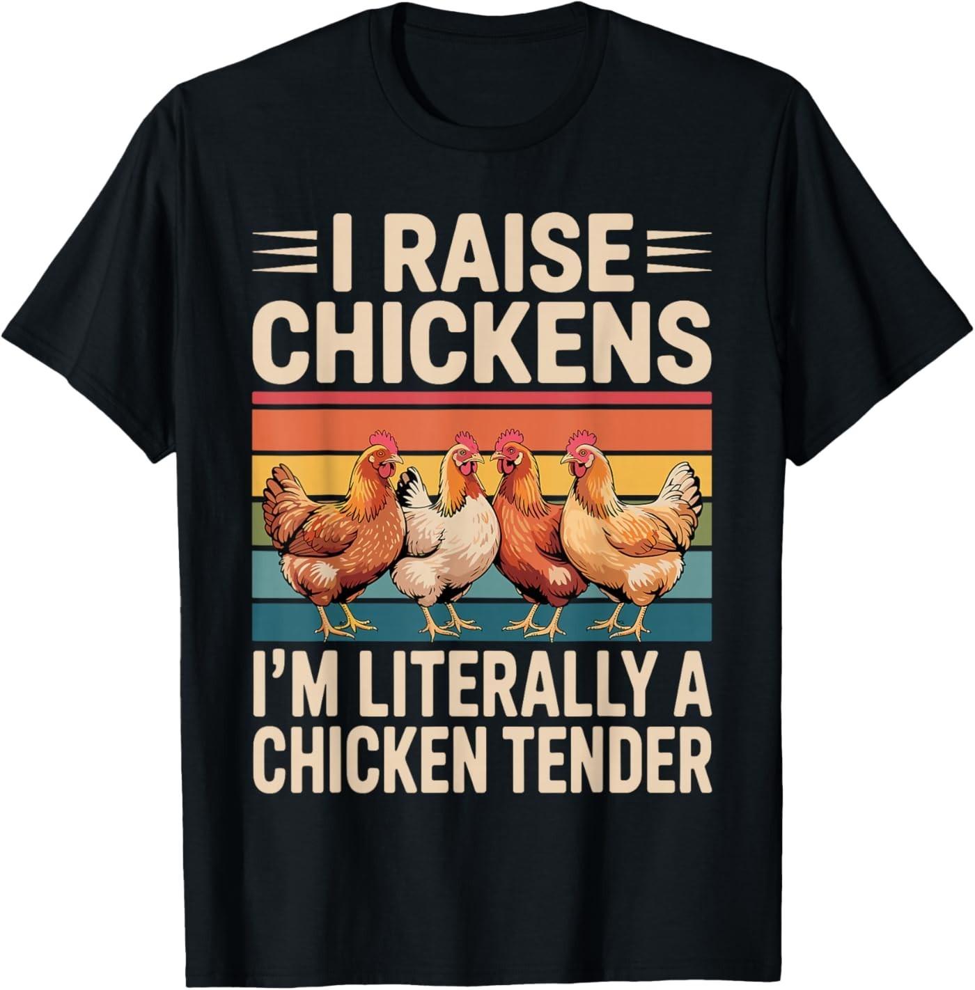Funny Chicken Design for Men Women Farmer Chicken Lovers T-Shirt 2XL