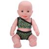 Leopard Print Baby Doll Clothes Swimsuits 18Inch Baby Doll Bathing Suit with Hair Clip