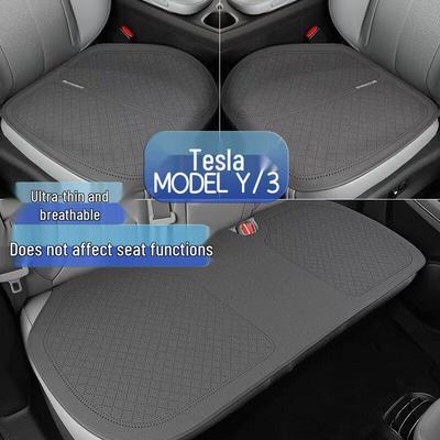 Breathable Non-Slip Car Seat Cushion for Model Y/3 - All-Season Rear Seat Cover