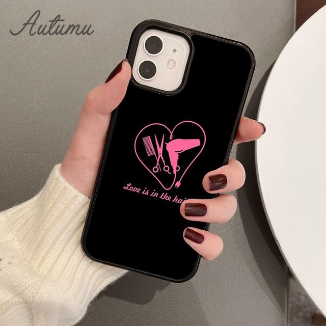 Friseursalon Haarstylist Werkzeuge Handyhülle für iPhone 17 Air 15 16 16e 11 12 13 14 Pro Max Plus Hülle coque Fundas Schale