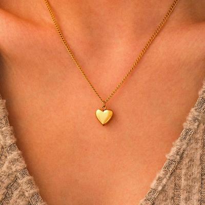 Edelstahl Halsketten Verzierte Luxus Herz Anhänger Kette Neue Senior Halskette Für Frauen Schmuck Hochzeit Jubiläumsgeschenke