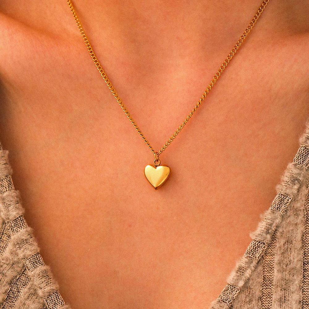 Stainless Steel Necklaces Ornate Luxuries Heart Pendant Chain New Senior Necklace For Women Jewellery Wedding Anniversary Gifts