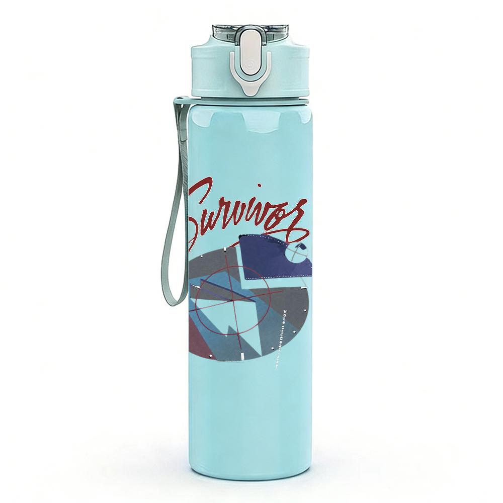 1PC Sinner Arrow Minimalist Retro Text Print 750ml Portable Sports Water Bottle Leakproof Gym Outdoor Travel Drink Cup