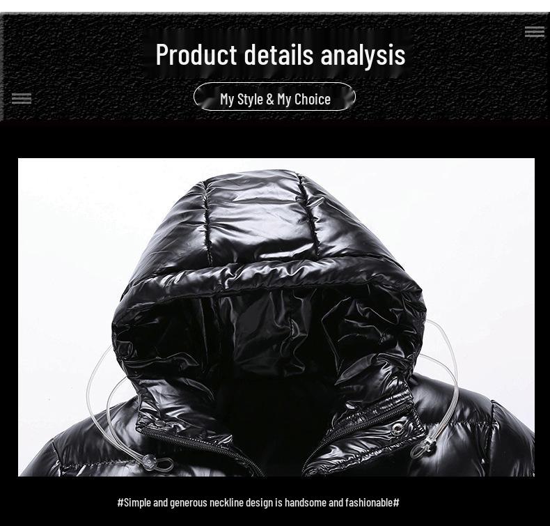 Men's Grey Hooded Cotton Zipper Cardigan - Thickened Winter No-Iron Casual Jacket