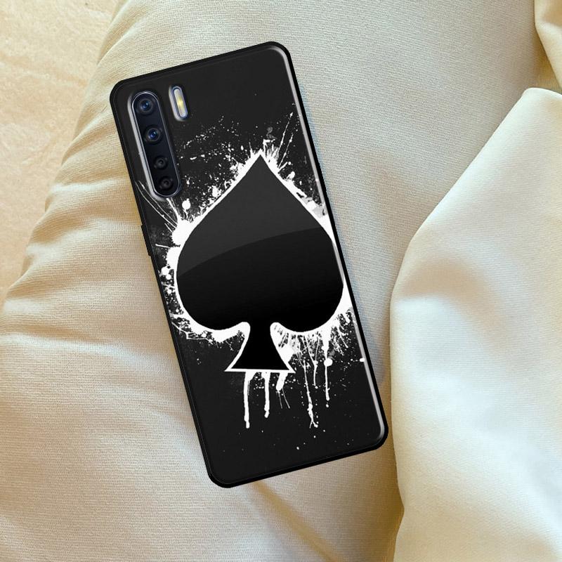 Spades Poker Play Cards Ace Art For OPPO A74 A54 A94 A15 A17 A77 A79 A58 A78 A98 A5 A9 A16 A76 A96 A52 A72 A53S A57S Case