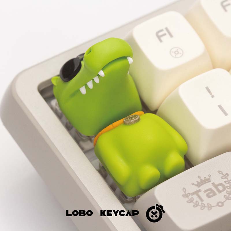 Animal Party  Keycaps Crocodile Tiger Otter Up And Down Key Resin Mechanical Keyboard Single Esc Animation Keycap Present
