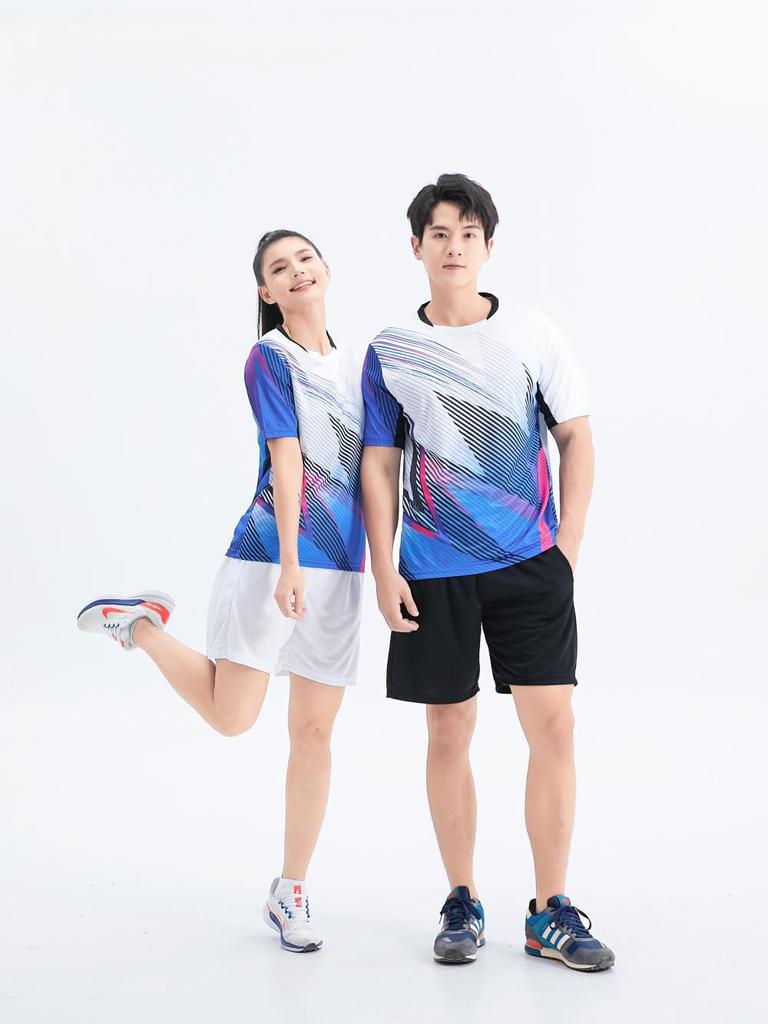 Lightweight Moisture-Wicking Breathable Short-Sleeve T-Shirt for Ping Pong, Badminton, Tennis, Volleyball - Free Shipping, In Stock