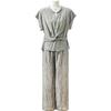 2026 Summer Slimming Two-Piece Set: Waist-Cinching Top & High-Waisted Wide-Leg Pants