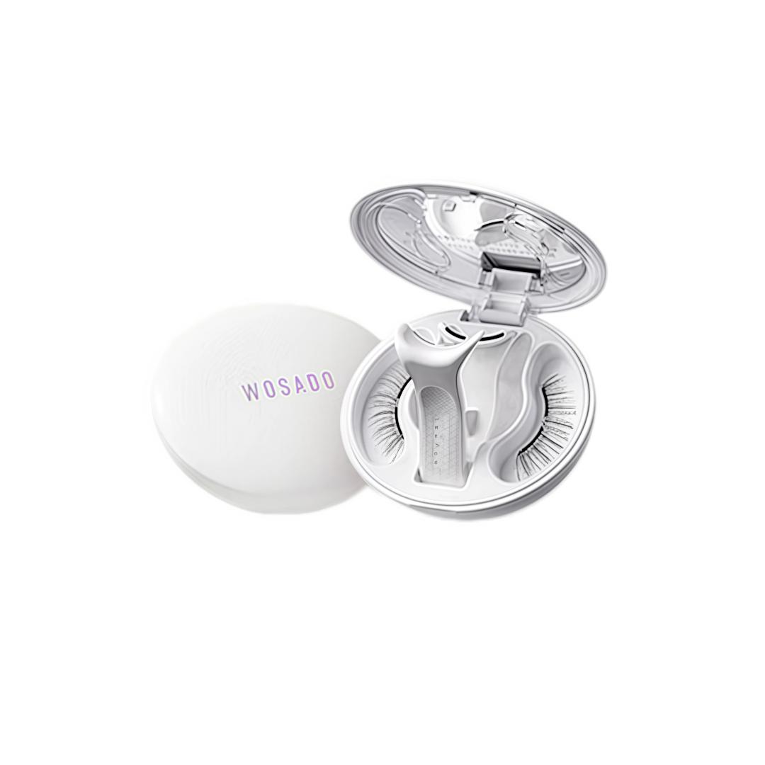 Wosado Unisex Black False Eyelashes, Magnetic Lashes, Natural-Looking, No Glue Needed, Daily Commuting, 7.5-10.5Mm