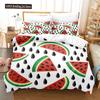 Set Copripiumino Frutta Stampa 3D Limone Fresco Arancia Fragola Ciliegia King Queen Per Bambini Ragazzi Ragazze Adolescenti Set Biancheria da Letto in Poliestere
