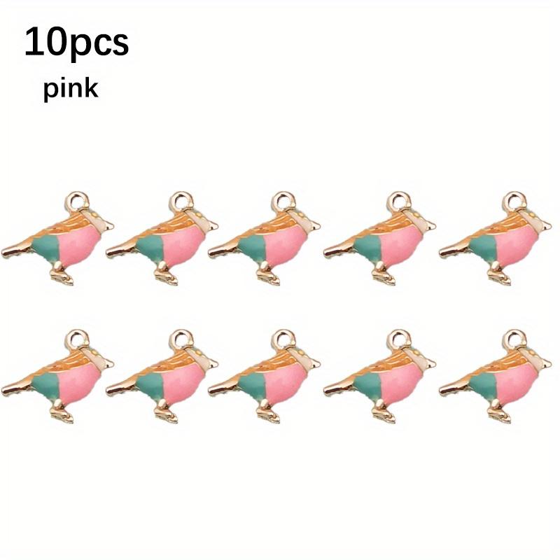 10 Stück DIY Schmuckzubehör Emaille 3D Kleiner Spatz Bunter Elster Vogel Anhänger Passend für Damen Armbänder Ohrringe Herstellung.