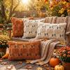 Pumpkin Tufted Plushie Pillow Case 45x45 40x40 Autumn Pillowcase New Cushion Cover  Fall Decor