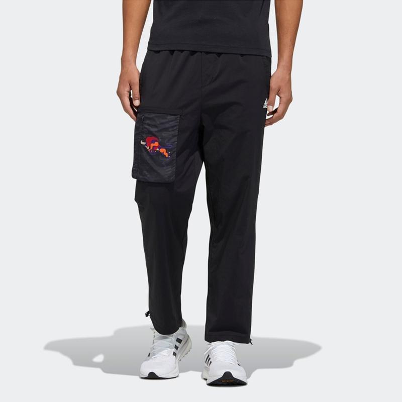 Adidas CNY Series Woven Pants Leisure Long Knit Sport Men Bottoms Black GP0879