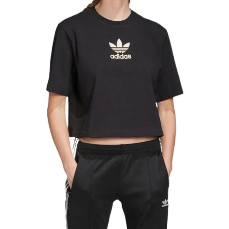 Adidas Originals T Shirt Women's Black (Unisex) Crop Tops FM2630