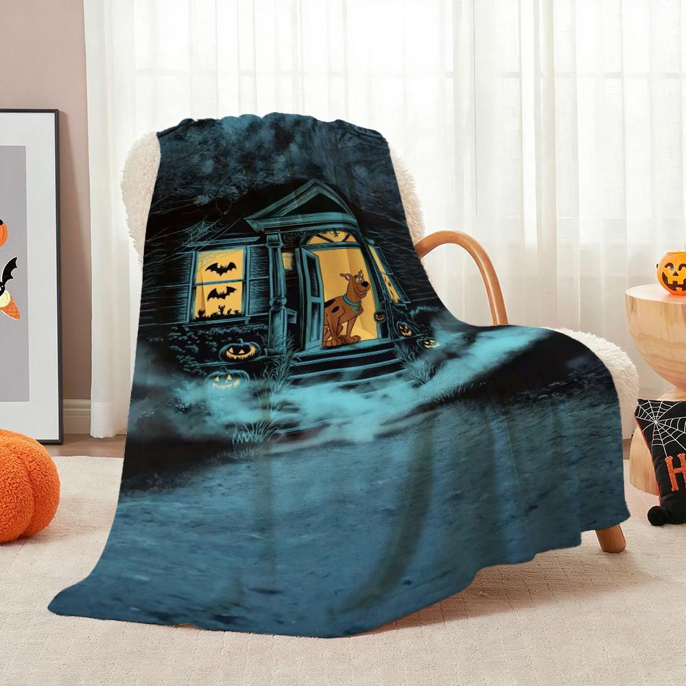 Scoobydoo Mystery Machine Anime Cartoon Flannel Blanket Comfortable Skinfriendly Throw Blanket For Bedroom Bed Sofa Home Decor Christmas Gift