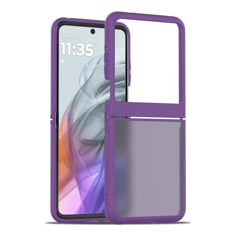 

Suitable Motorola Razr60 Silver Shield Skin-sensitive Phone Case Two-in-one Drop Resistance Oil-sprayed MOTO Razr 2024-Razr 2025-razr 60ultra темно-фіолетовий колір