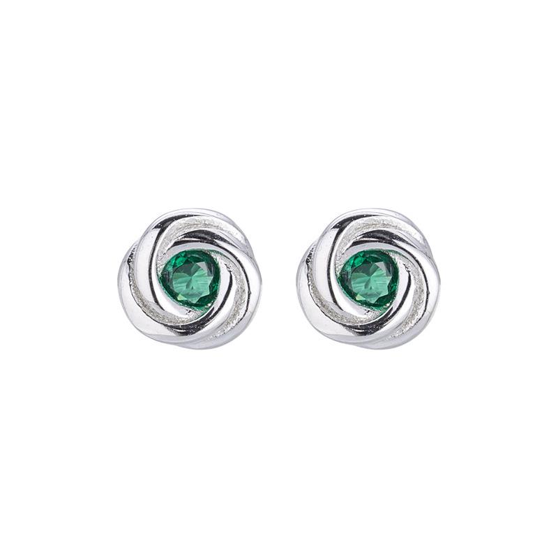 

S925 Silver Geometric Circle Stud Earrings with Inlaid Diamonds - Trendy, Elegant, and High-End Design. 925 Silver